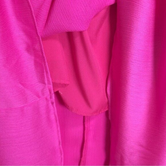 NWT TRINA TURK‎ San Onofre Off-Shoulder Chiffon Flutter Sleeve Maxi Dress LARGE - Picture 8 of 10